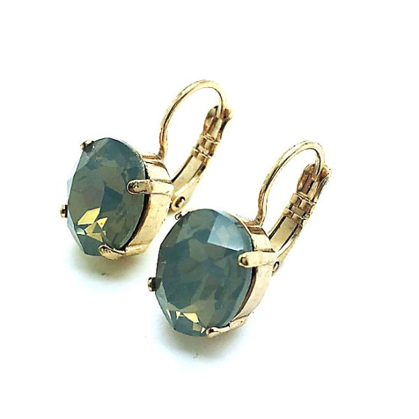 Mariana Earrings Exquisite Grey Opal Swarovski Crystals My Treasures Coll.