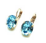 Mariana Earrings Alluring Aquamarine Austrian Crystals My Treasures Coll. - Image 2