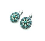 Earrings By Mariana Woman Blue Quartz and Pacific Opal Swarovski Crystals - Image 2