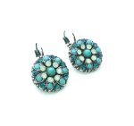Earrings By Mariana Woman Blue Quartz and Pacific Opal Swarovski Crystals - Image 3