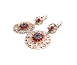 Earrings By Mariana East Meets West Coll. Gorgeous Boho Red & Blues Austrian Crystals - Image 3