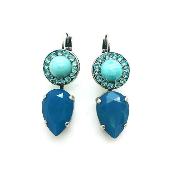 Mariana Earrings Gorgeous Turq Mineral & Blues Swarovski Crystals Zambezi Africa Coll.