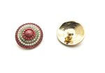 Mariana Earrings Lovely Round Beaded Pink & Opal Swarovski Crystals Silk Road Coll. - Image 3