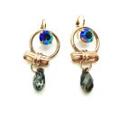 Mariana Earrings Bow Dangling Black Dia & AB Swarovski Crystals My Treasures Coll. - Image 2