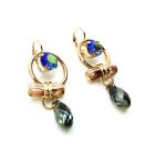 Mariana Earrings Bow Dangling Black Dia & AB Swarovski Crystals My Treasures Coll. - Image 3