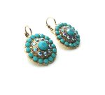 Mariana Earrings Shimmering AB & Turq Swarovski Crystals Bliss Nirvana Coll. - Image 3