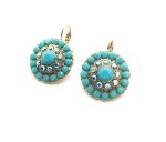 Mariana Earrings Shimmering AB & Turq Swarovski Crystals Bliss Nirvana Coll.
