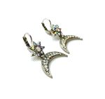 Mariana Earrings Shimmering Star Crescent Whites Austrian Crystals Sweet Summer Coll. - Image 3