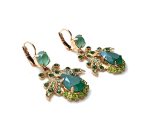 Mariana Earrings Green Tourmaline,Mint Green & Pacific Opal Swarovski Crystals Ivy Botanica Coll. - Image 3