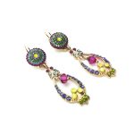 Earrings By Mariana  Woman Elegance Multi Color Swarovski Crystals - Image 3
