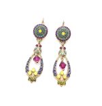 Earrings By Mariana  Woman Elegance Multi Color Swarovski Crystals - Image 2