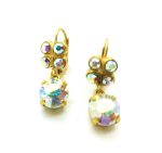 Mariana Earrings Glitzy Butterfly Shape AB Swarovski Crystals My Treasures Coll. - Image 2