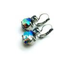 Mariana Earrings Dainty Greige & Blue Aurore Boreale Martini Cocktail Hour Coll.