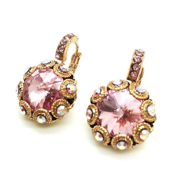 Earrings By Mariana Caribbean Life Coll. Adorable Lt Pink & AB Swarovski Crystals