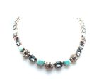 Mariana Necklace Fab Turq & Blacks Swarovski Crystals Black Diamond Inspiration Coll.