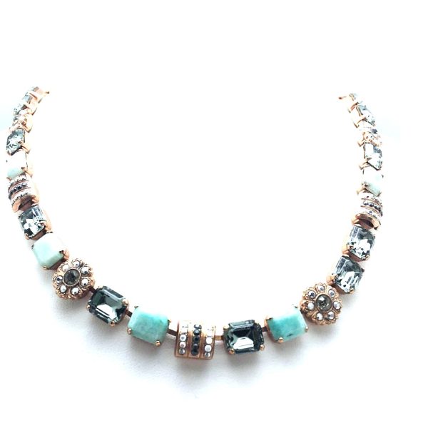 Mariana Necklace Fab Turq & Blacks Swarovski Crystals Black Diamond Inspiration Coll.