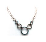 Mariana Necklace Round Chain Beaded Blues & Greens Swarovski Crystals Congo Africa Coll. - Image 3