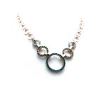 Mariana Necklace Round Chain Beaded Blues & Greens Swarovski Crystals Congo Africa Coll.