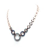 Mariana Necklace Round Chain Beaded Blues Swarovski Crystals Zambezi Africa Coll. - Image 3