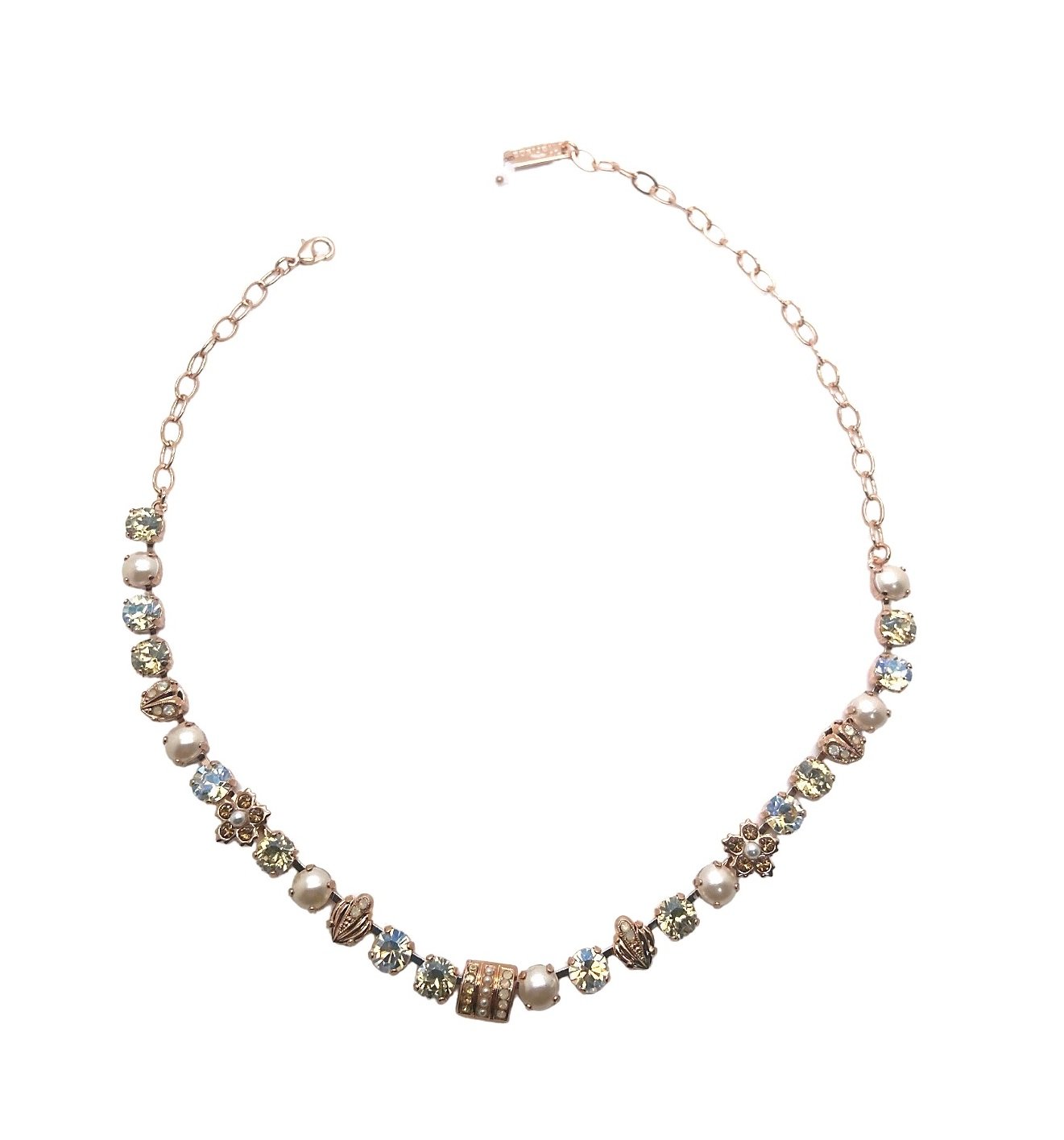 N-3042-3911-RG (2) Necklace By Mariana Barbados Caribbean Life Coll. Finely Detailed Whites Austrian Crystals - Image 1