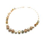 Mariana Necklace Floral White Shell Mineral & Whites Austrian Crystals Africa Coll. - Image 2