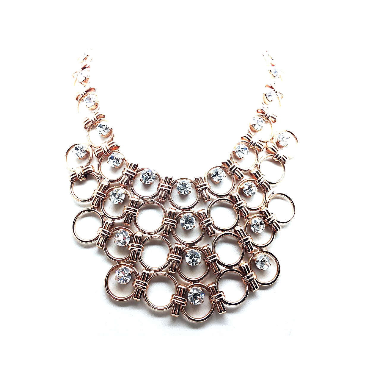 N-3079-001001-RG (3) Mariana Necklace Elegant Chandelier Detailed Clear Swarovski Crystals My Treasures Coll. - Image 1