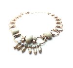 Mariana Necklace White Turq  Mineral & Swarovski Crystals My Treasures Coll.
