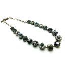 Mariana Necklace Sophisticated Floral Blacks Swarovski Crystals Inspiration Coll. - Image 3