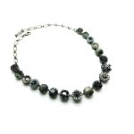 Mariana Necklace Sophisticated Floral Blacks Swarovski Crystals Inspiration Coll.