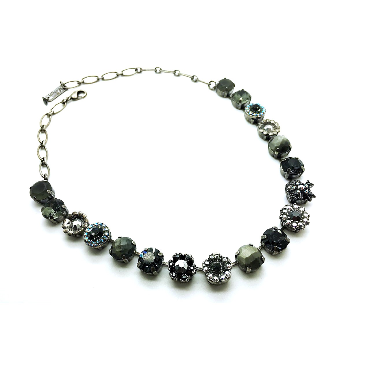 N-3088-747-SP (2) Mariana Necklace Sophisticated Floral Blacks Swarovski Crystals Inspiration Coll. - Image 1