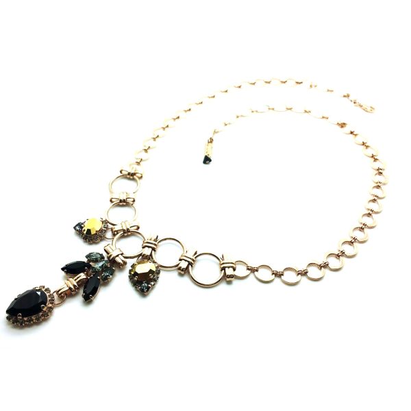 Mariana Necklace Sophisticated Blacks & Aurum Swarovski Crystals My Treasures Coll.