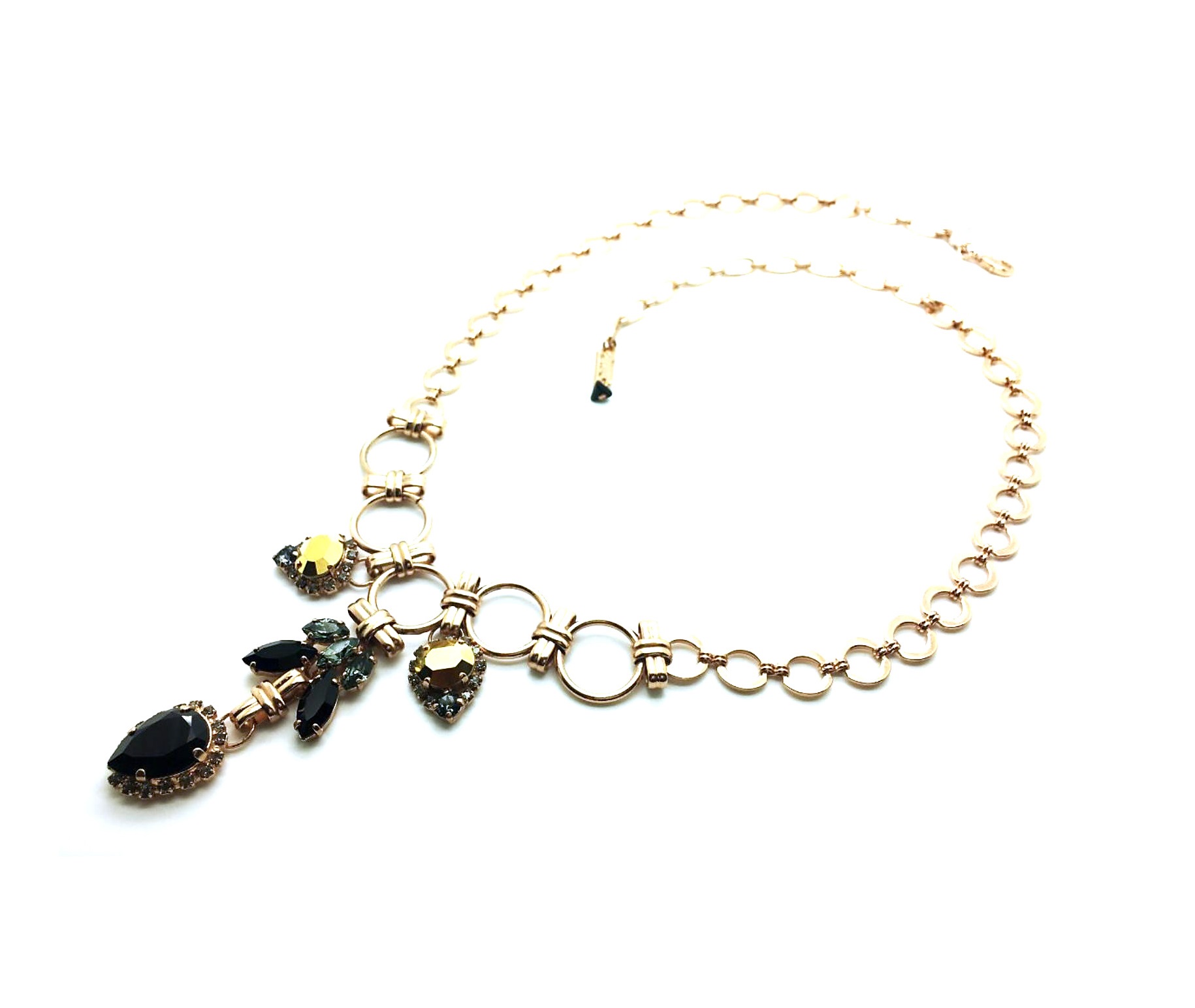 N-3098-280-5-RG (2) Mariana Necklace Sophisticated Blacks & Aurum Swarovski Crystals My Treasures Coll. - Image 1