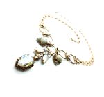 Mariana Necklace Exquisite White Turq Mineral & Whites Swarovski Crystals Caribbean Life Coll. - Image 3