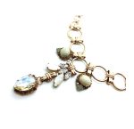 Mariana Necklace Exquisite White Turq Mineral & Whites Swarovski Crystals Caribbean Life Coll. - Image 2