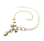 Mariana Necklace Exquisite White Turq Mineral & Whites Swarovski Crystals Caribbean Life Coll.