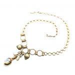 Mariana Necklace Exquisite White Turq Mineral & Whites Swarovski Crystals Caribbean Life Coll.