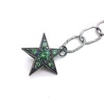 Mariana Necklace Silver Plated Chain & Star Shape Jade Olive Mineral My Treasures Coll. - Image 2