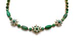 Mariana Necklace Fab Malachite Mineral & Greens Swarovski Crystals My Treasures Coll. - Image 2