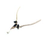 Mariana Necklace Exquisite Pearl Mineral, Jet & AB Swarovski Crystals Peace Nirvana Coll. - Image 3