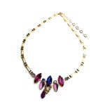 Mariana Necklace Fashionable Multi Color Swarovski Crystals Desire Nirvana Coll.