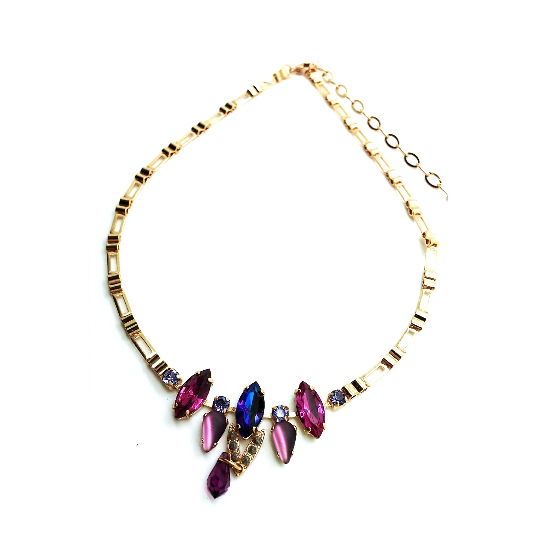 N-3132-2-2044-RG (3) Mariana Necklace Fashionable Multi Color Swarovski Crystals Desire Nirvana Coll. - Image 1