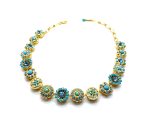 Mariana Necklace Charming Floral Blues Austrian Crystals Bliss Nirvana Coll. - Image 2