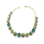 Mariana Necklace Charming Floral Blues Austrian Crystals Bliss Nirvana Coll. - Image 3