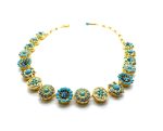 Mariana Necklace Charming Floral Blues Austrian Crystals Bliss Nirvana Coll.