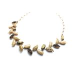 Mariana Necklace Leafy Vine Beaded Aurum, Topaz & Opal Austrian Crystals My Treasures Coll.