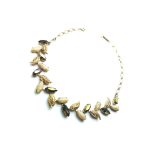 Mariana Necklace Leafy Vine Beaded Aurum, Topaz & Opal Austrian Crystals My Treasures Coll. - Image 2