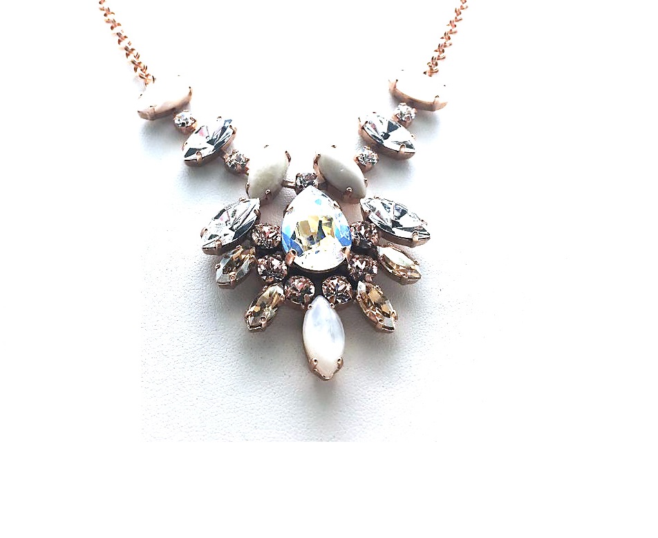 N-3143-3-M1078-RG (3) Necklace By Mariana Woman Lovely Riverstone Mineral and Swarovski Crystals - Image 1