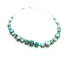 Mariana Necklace Floral Turquoise Mineral & Greens Austrian Crystals Caribbean Life Coll.