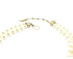 Mariana Necklace Dual Strand Pearl, Round Beaded White Opal & Champagne Swarovski Crystals My Treasures Coll. - Image 3