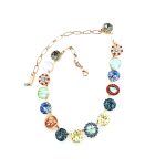 Mariana Necklace Sassy Floral Multi Color Swarovski Crystals Gaea Odyssey Coll.